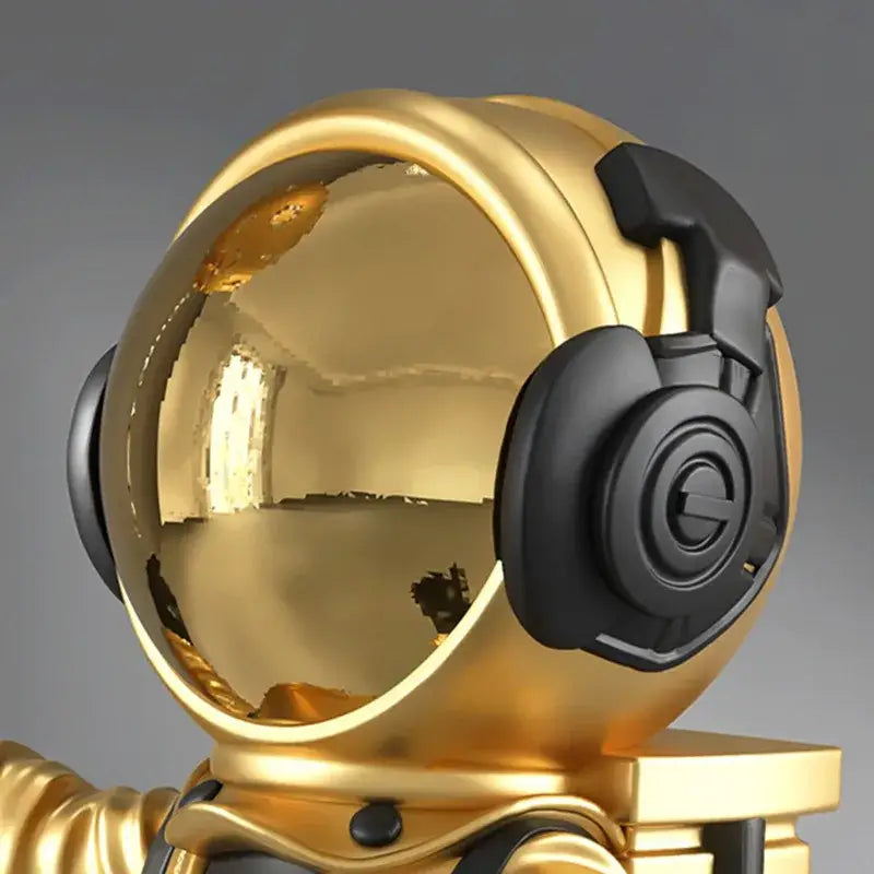 Golden astronaut resin home decor balloon figurine living room statue