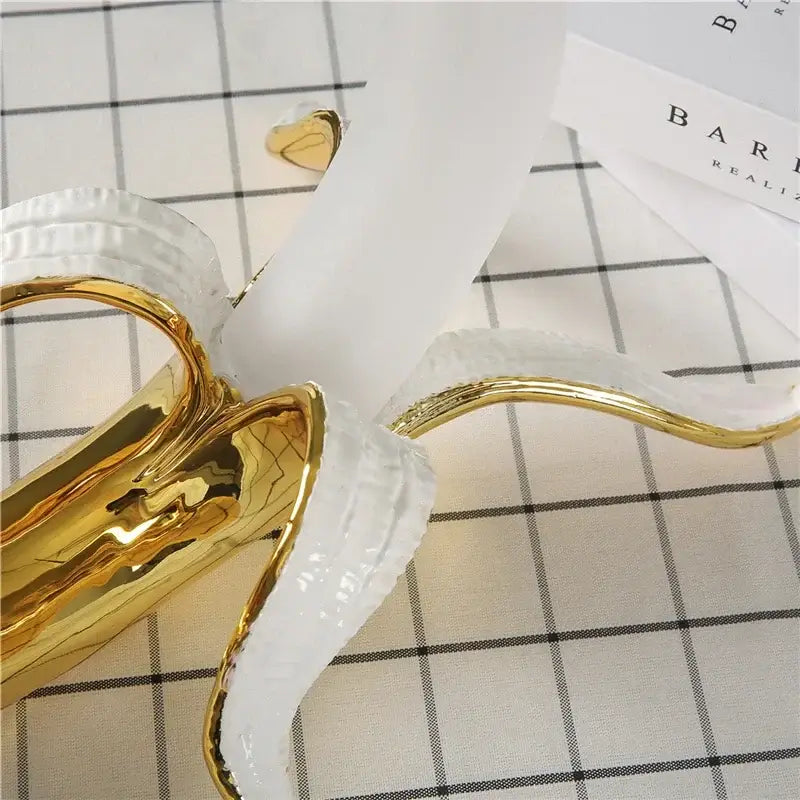 Golden banana glass lampshade night light bedroom decor