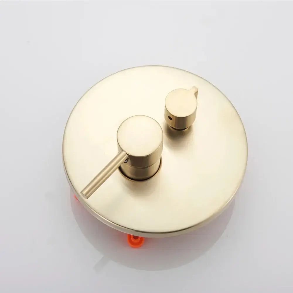 Golden bathtub faucet with hand shower – bathroom wall mount rotating spout