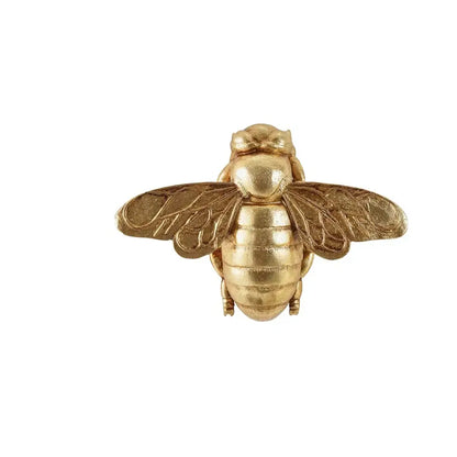 Golden bee resin wall hanger living room insect decor