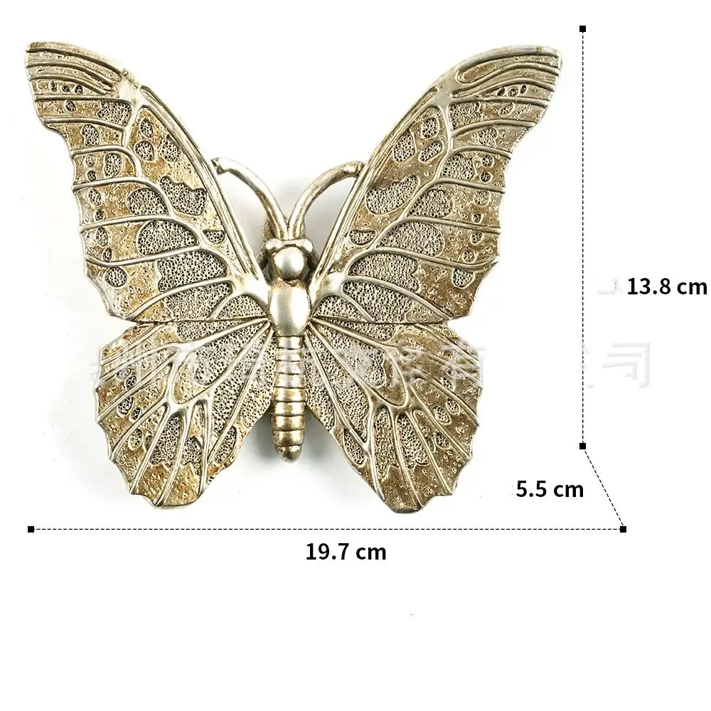 Golden bird and butterfly resin wall decor for living room