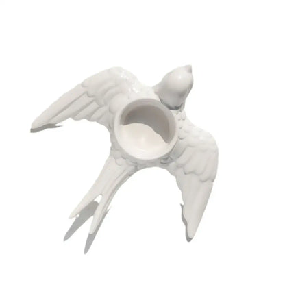 Golden bird ceramic candle holder tray wedding dining room decor
