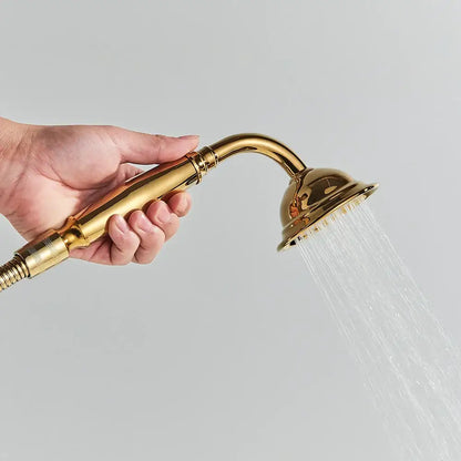 Golden bird freestanding bathtub faucet with crystal handles bathroom