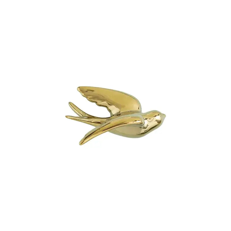 Golden bird swallow sculpture gold & silver wall decor living room
