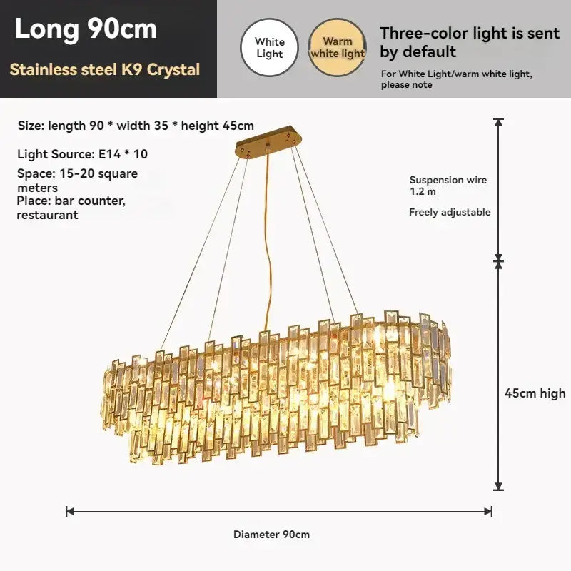 Golden branch crystal chandelier for living room