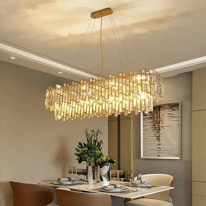Golden branch crystal chandelier for living room
