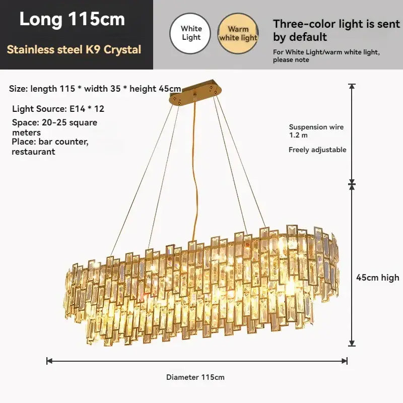 Golden branch crystal chandelier for living room