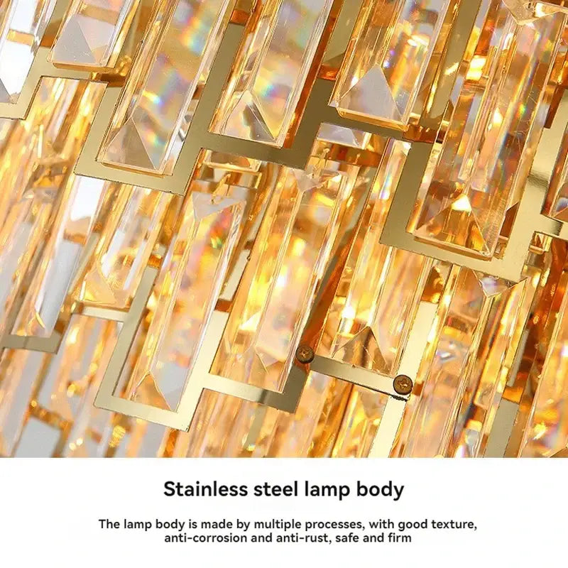 Golden branch crystal chandelier for living room