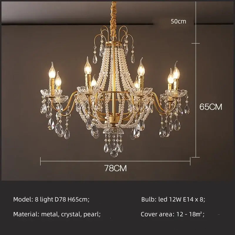 Golden cascading crystal led chandelier pendant light for villa stairs