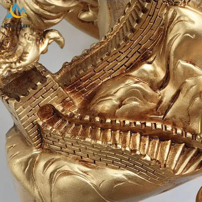 Golden crystal eagle wall lamp for living room