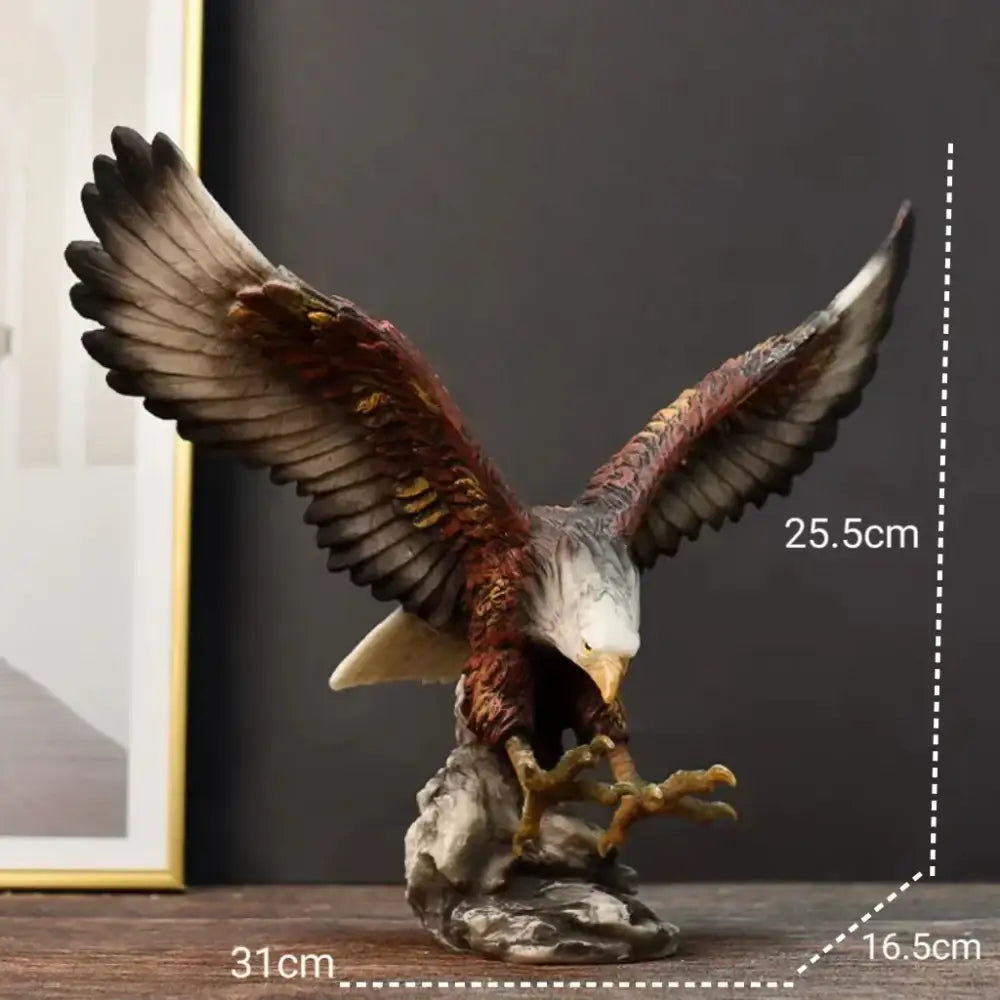 Golden dapeng eagle wings resin statue office decor