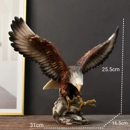 Golden dapeng eagle wings resin statue office decor