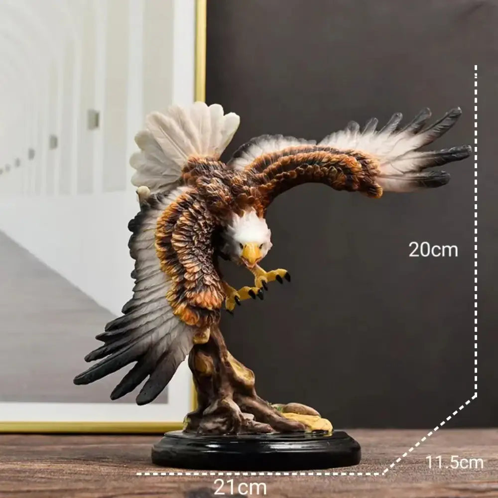 Golden dapeng eagle wings resin statue office decor