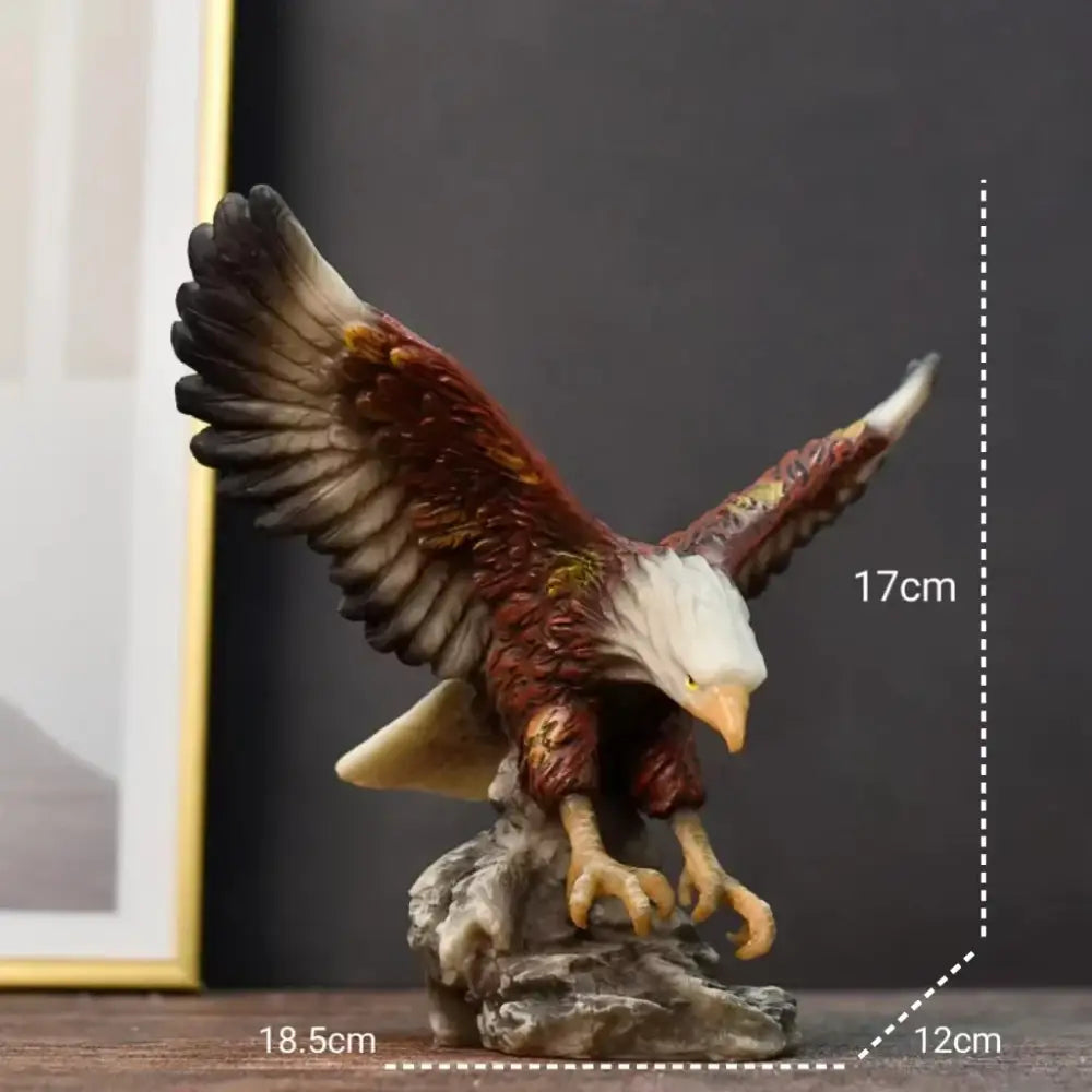 Golden dapeng eagle wings resin statue office decor