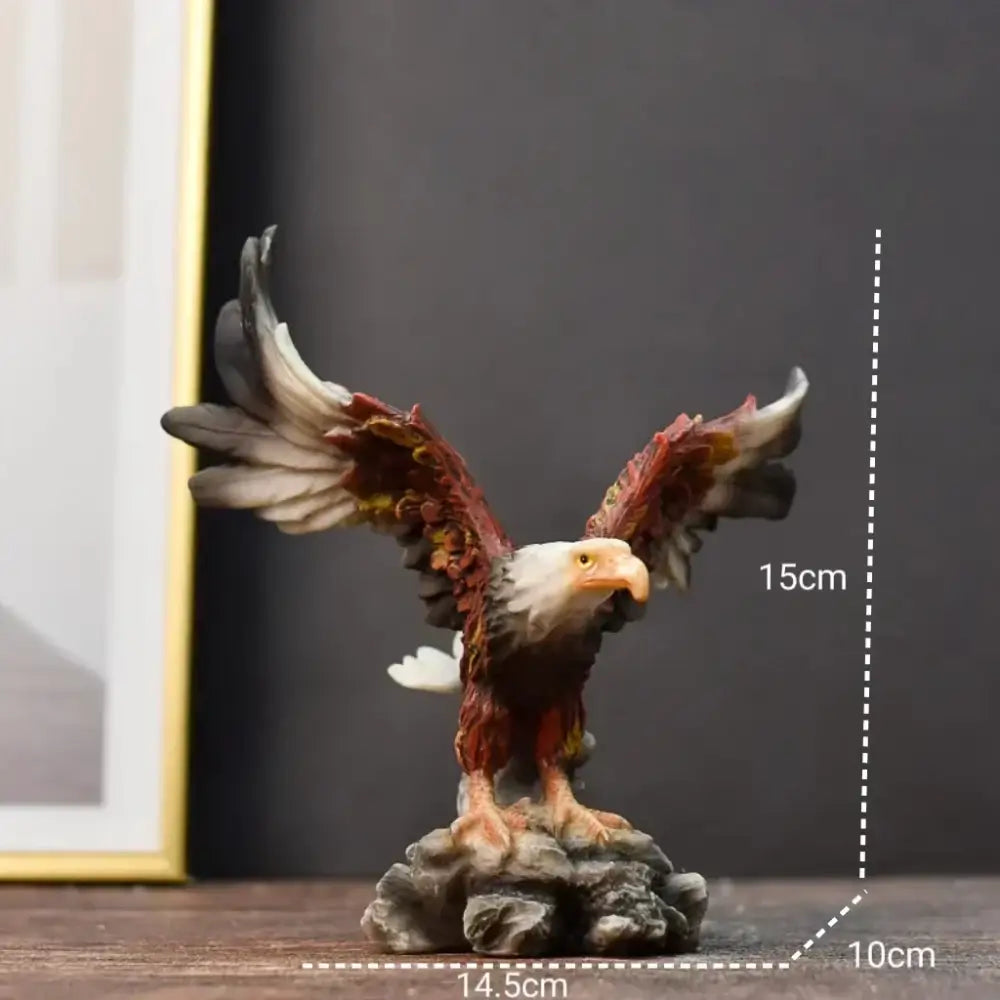 Golden dapeng eagle wings resin statue office decor