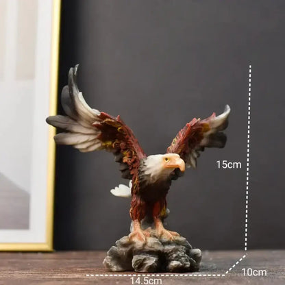 Golden dapeng eagle wings resin statue office decor