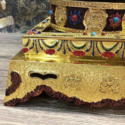 Golden eight auspicious buddha alloy plates for temple meditation