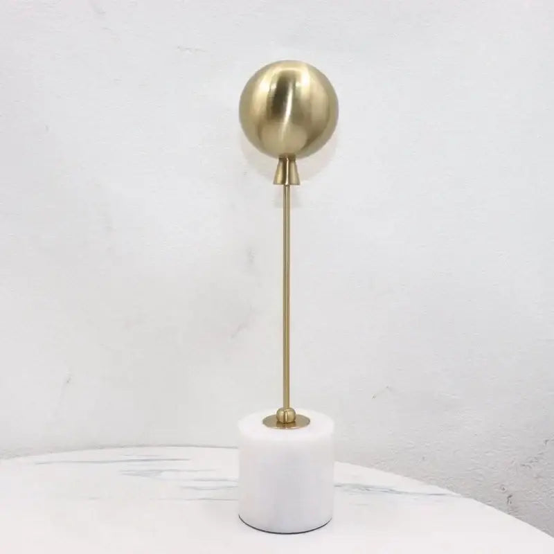 Golden geometric balloon metal ball sculptures living room decor