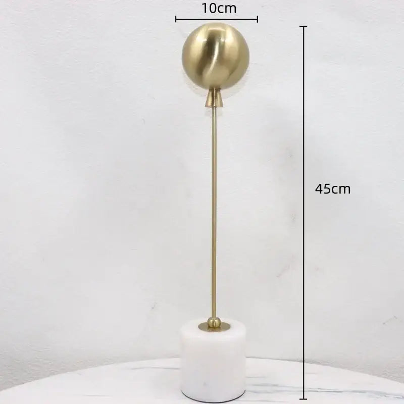 Golden geometric balloon metal ball sculptures living room decor