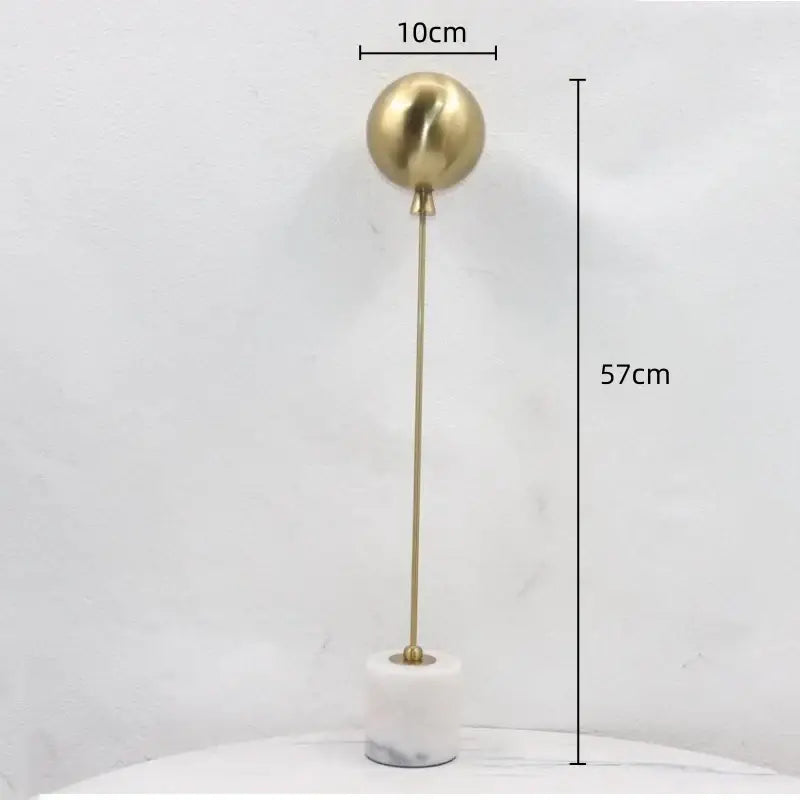 Golden geometric balloon metal ball sculptures living room decor