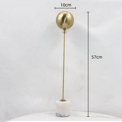 Golden geometric balloon metal ball sculptures living room decor