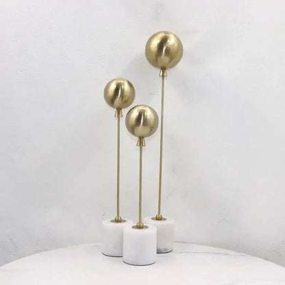 Golden geometric balloon metal ball sculptures living room decor