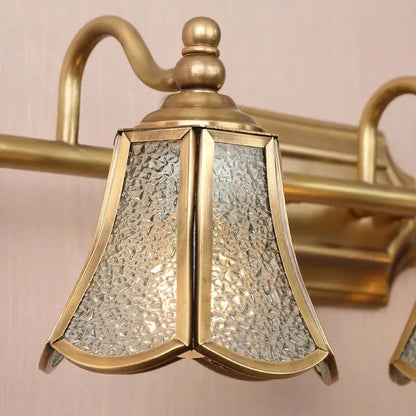 Golden glass mirror cabinet light bedroom vanity fixture