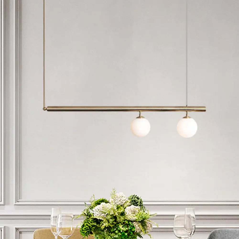 DecorBites™ Golden Glass Shade Hanging Lamp: Post Modern Bubble Chandelier for Dining Room