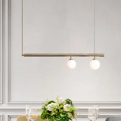 DecorBites™ Golden Glass Shade Hanging Lamp: Post Modern Bubble Chandelier for Dining Room