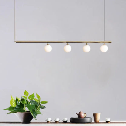 DecorBites™ Golden Glass Shade Hanging Lamp: Post Modern Bubble Chandelier for Dining Room
