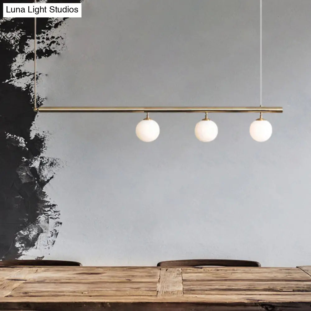 DecorBites™ Golden Glass Shade Hanging Lamp: Post Modern Bubble Chandelier for Dining Room