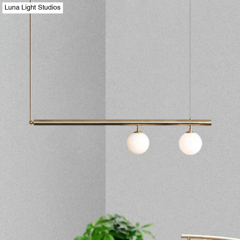 DecorBites™ Golden Glass Shade Hanging Lamp: Post Modern Bubble Chandelier for Dining Room