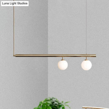 DecorBites™ Golden Glass Shade Hanging Lamp: Post Modern Bubble Chandelier for Dining Room