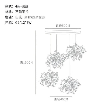 Golden leaf pendant light dining room intricate branch hanging lamp