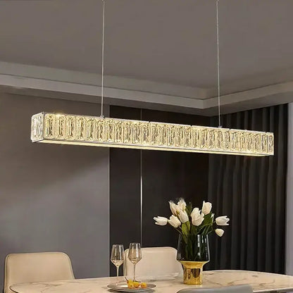 Golden led modern crystal chandelier dining room lighting
