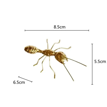 Golden metal ants decorative figurines – living room home decor