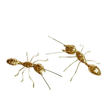 Golden metal ants decorative figurines – living room home decor