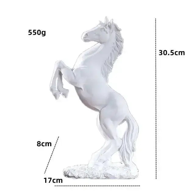 Golden metallic horse resin sculpture living room animal decor