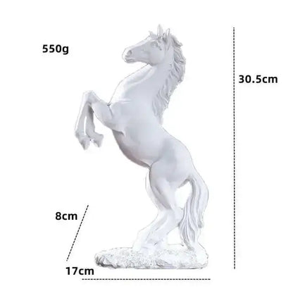 Golden metallic horse resin sculpture living room animal decor