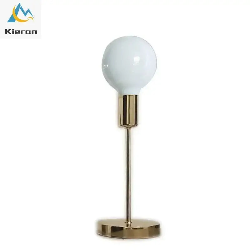 Golden modern led bedside lamp textured glass bedroom light