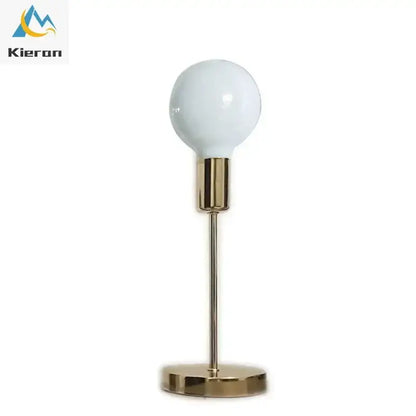 Golden modern led bedside lamp textured glass bedroom light