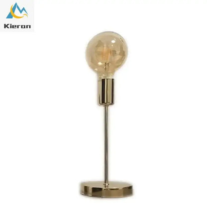 Golden modern led bedside lamp textured glass bedroom light