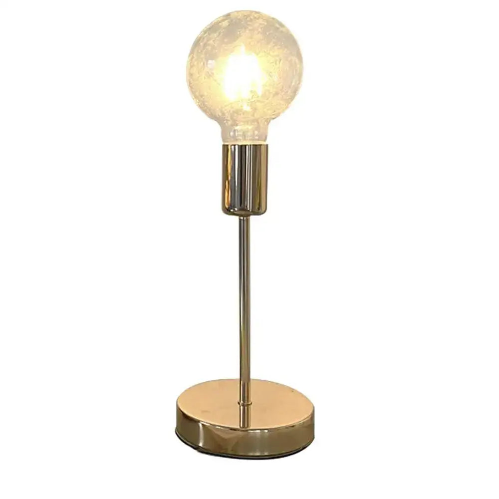 Golden modern led desk lamp bedroom textured glass light