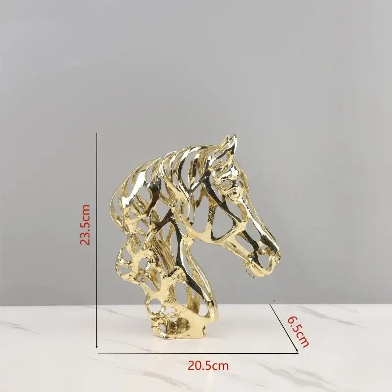 Golden openwork animal sculpture tiger figurine living room decor