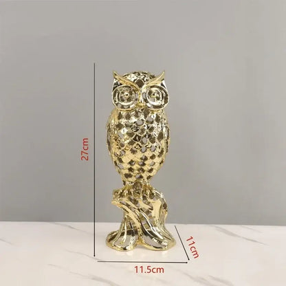 Golden openwork animal sculpture tiger figurine living room decor
