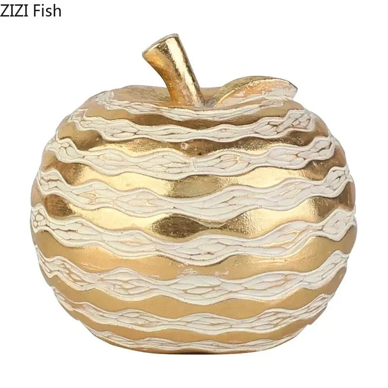 Golden pineapple lattice art statuette living room desk decoration