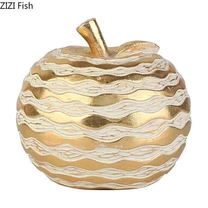 Golden pineapple lattice art statuette living room desk decoration