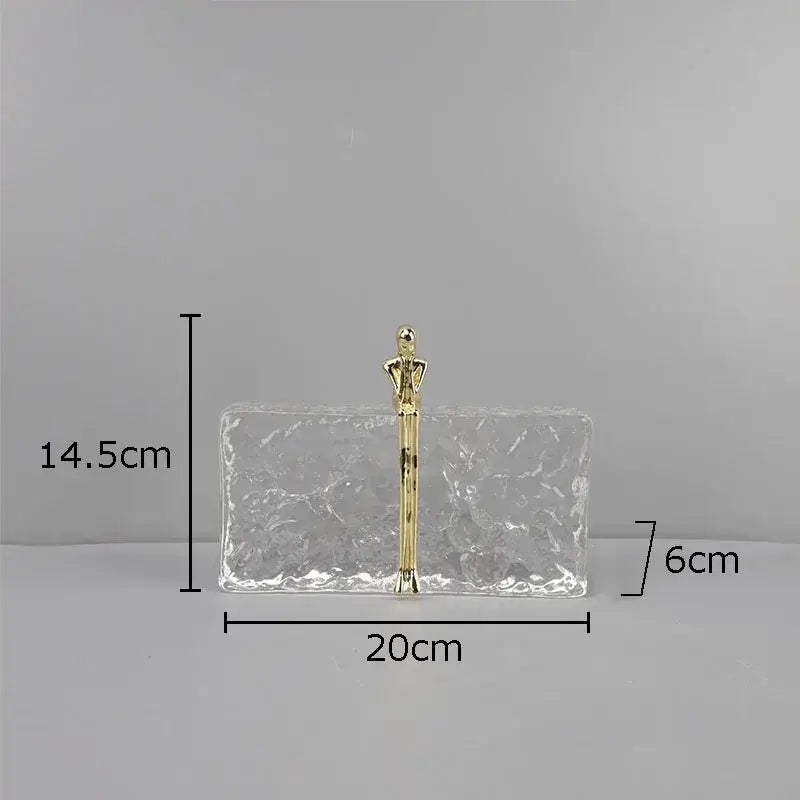Golden thinker ice crystal sculpture living room gold abstract decor