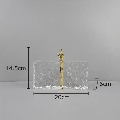 Golden thinker ice crystal sculpture living room gold abstract decor