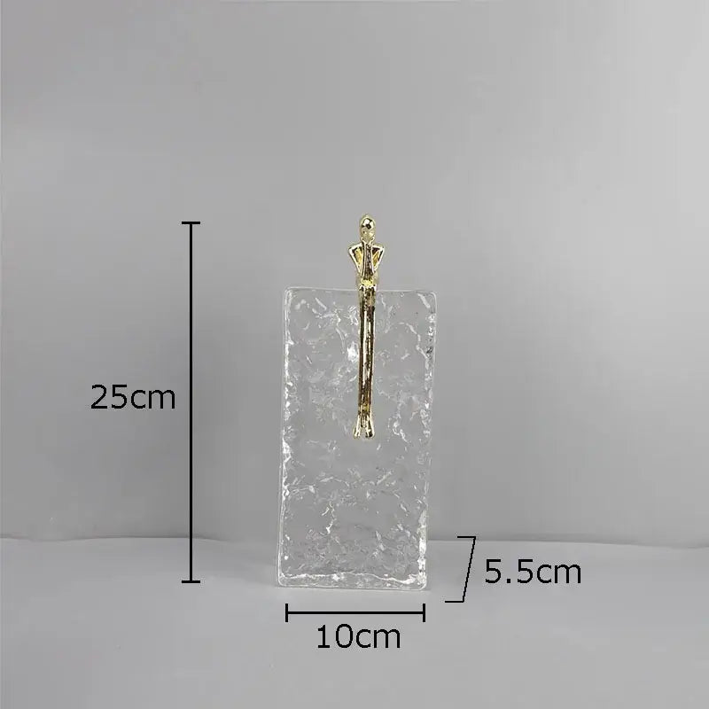 Golden thinker ice crystal sculpture living room gold abstract decor